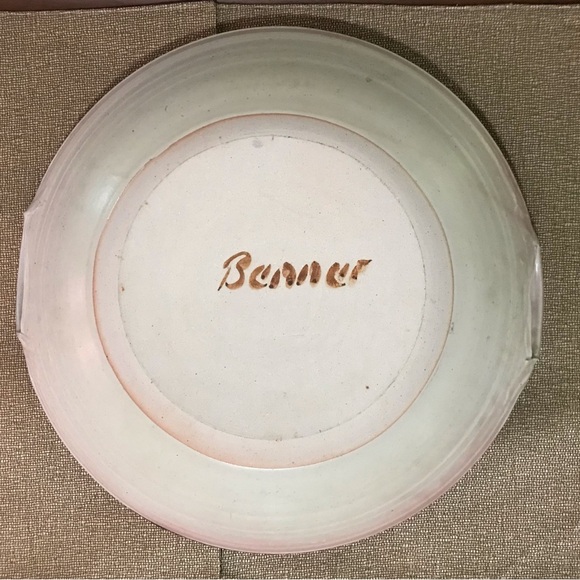 16” Pottery Platter by Texas Artist Benner Barclay - Picture 5 of 9